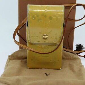 LOUIS VUITTON Monogram Vernis Green Cigarette Case Gris